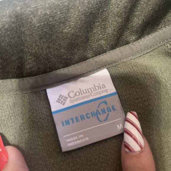 Men’s Forest Green Full Zip Columbia Interchange Jacket Medium - Picture 4 of 10